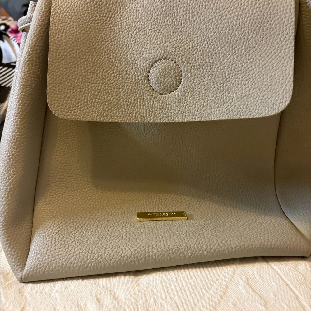 Elegant tan Leather Backpack - Picture 5 of 5